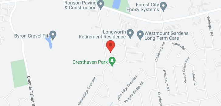 map of 858 CRESTHAVEN CRESCENT